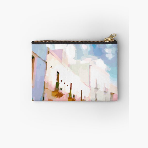 Item preview, Row of houses in ice cream colors- art print bedding pillows notebook designed and sold by Boho Contessa.
