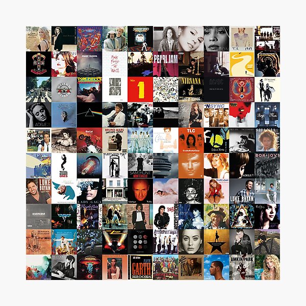 Pop Album Cover Collage Photographic Print