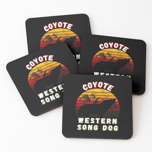 Item preview, Coyote Western Song Dog Sunset Retro Vintage designed and sold by MojaveTradePost.