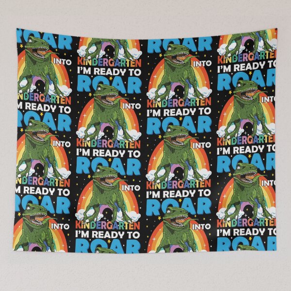 Item preview, Ready To Roar Into Kindergarten | Funny Back To School designed and sold by GravitiTees.