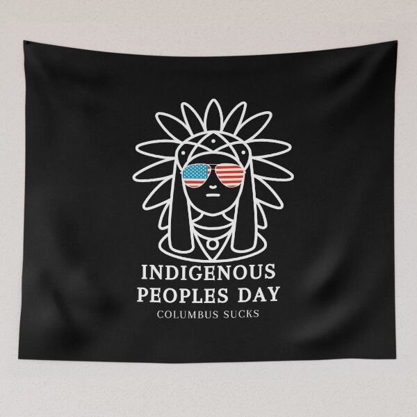 Item preview, Indigenous Peoples Day Columbus sucks cool gift for Columbus day with an Indian girl wearing sunglasses designed and sold by chorche-design.
