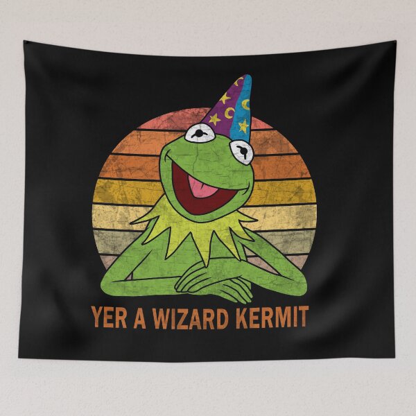 Item preview, Yer A Wizard Kermit designed and sold by ValentinaHramov.