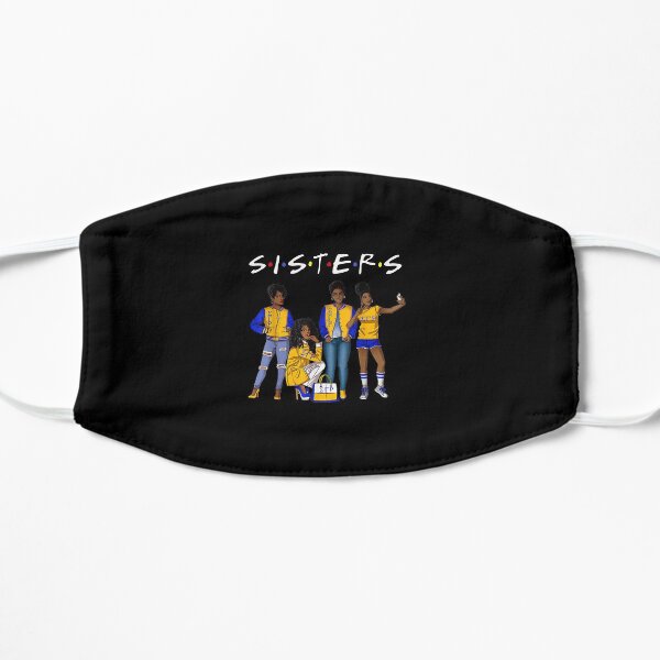 Sigma Afro Girl Friends Gamma Sisters Rho SGR Flat Mask