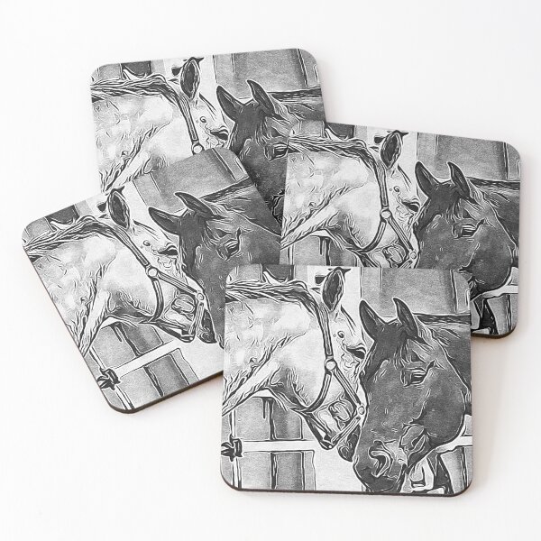 Item preview, Two Horses Black and White VRS2 designed and sold by vivendulies.