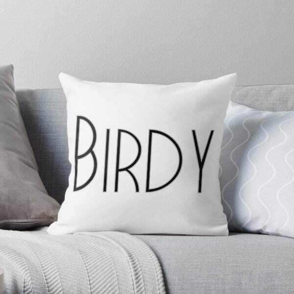 Birdy black Throw Pillow