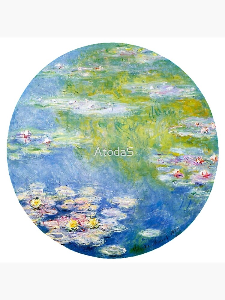 Thumbnail 3 of 3, Pin, Claude Monet Water Lilies designed and sold by AtodaS.