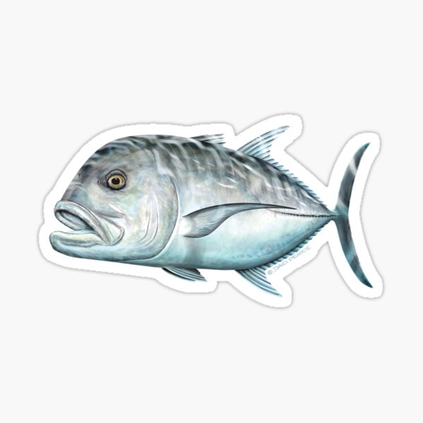 Giant Trevally Decals Fish Stickers Tackle Box RV Truck Trailer AFP-0019 