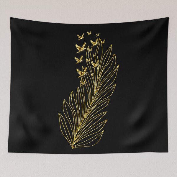 Item preview, Gold feather and birds designed and sold by Astralia.