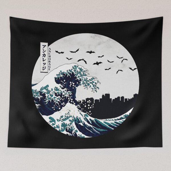 Artikelvorschau, Anchorage Kanagawa Wave Dark entworfen und verkauft von DFerraz.