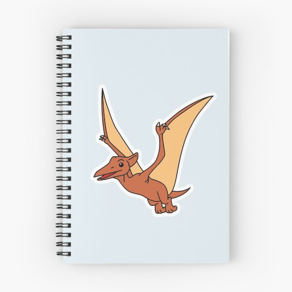 Item preview, Pterodactyl dinosaur flying cartoon drawing designed and sold by happypapertime.