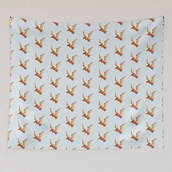 Item preview, Pterodactyl dinosaur flying cartoon drawing designed and sold by happypapertime.