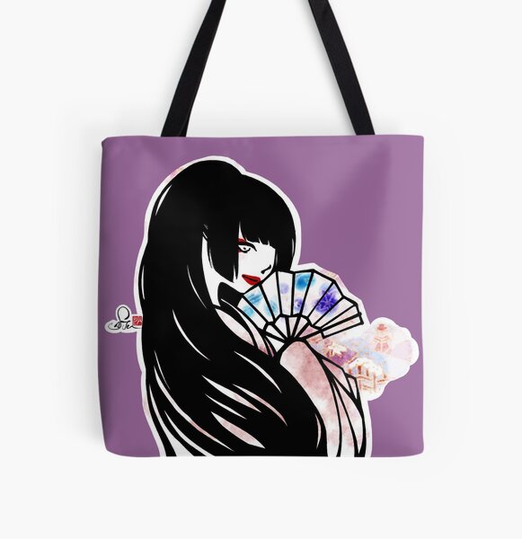 Fan girl - asian beauty, traditional kimono girl All Over Print Tote Bag