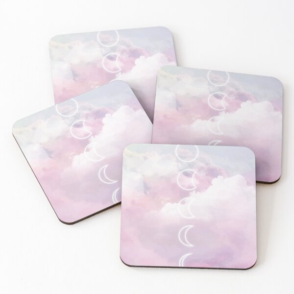 Item preview, pink Watercolor Sky  Sculpture Moon  first quarter designed and sold by Queengood.