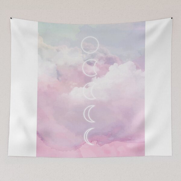 Item preview, pink Watercolor Sky  Sculpture Moon  first quarter designed and sold by Queengood.