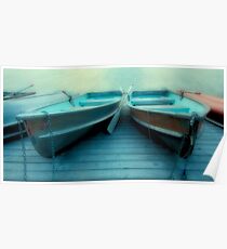 Row Boats At Pyramid Lake Poster