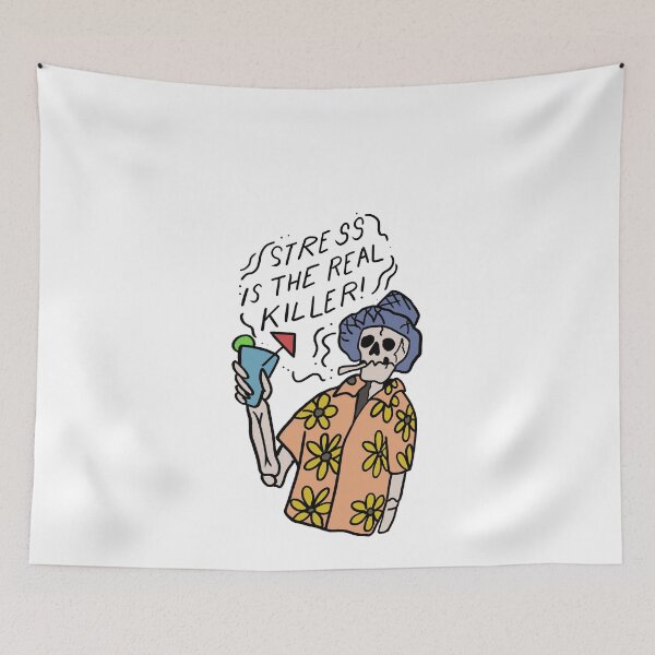 Item preview, Tattoo Art Skeleton With Cocktail Stress is the real killer designed and sold by Mesyo.