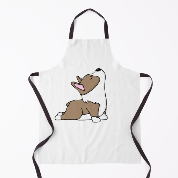 Item preview, Brown Pembroke Welsh Corgi Dog - Big stretch yoga pose designed and sold by Stationarystuff.