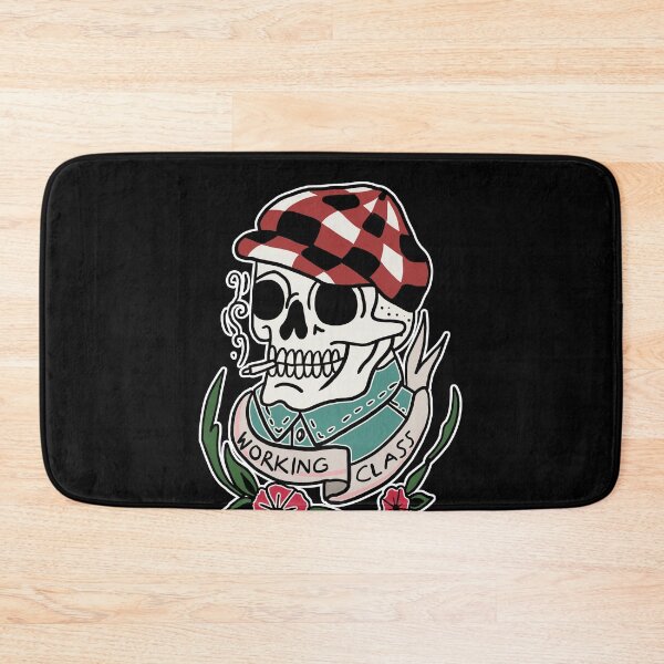 Item preview, Tattoo Art Smoking Skull Working Class handdrawn designed and sold by Mesyo.