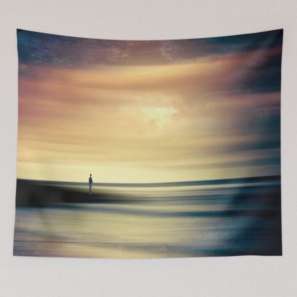 Item preview, Even Flow - Abstract Seascape with Single Figure designed and sold by Dyrk Wyst Redbubble Shop.
