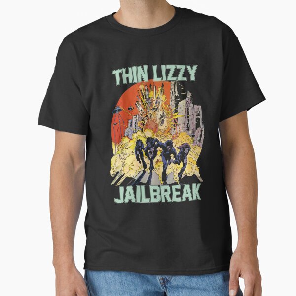 Item preview, Thin Lizzy Jailbreak Explosion Vintage Black Print T Shirt designed and sold by SuKipoli.