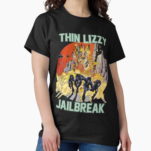Item preview, Thin Lizzy Jailbreak Explosion Vintage Black Print T Shirt designed and sold by SuKipoli.