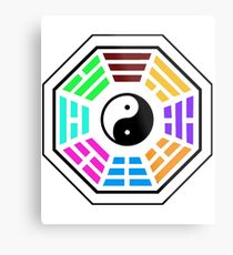 Yin yang coloured Metal Print