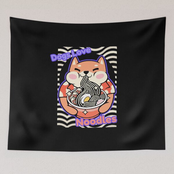 Item preview, Foodies Japanese Kawaii Anime Dog Having Ramen designed and sold by Echo Aesthetics.