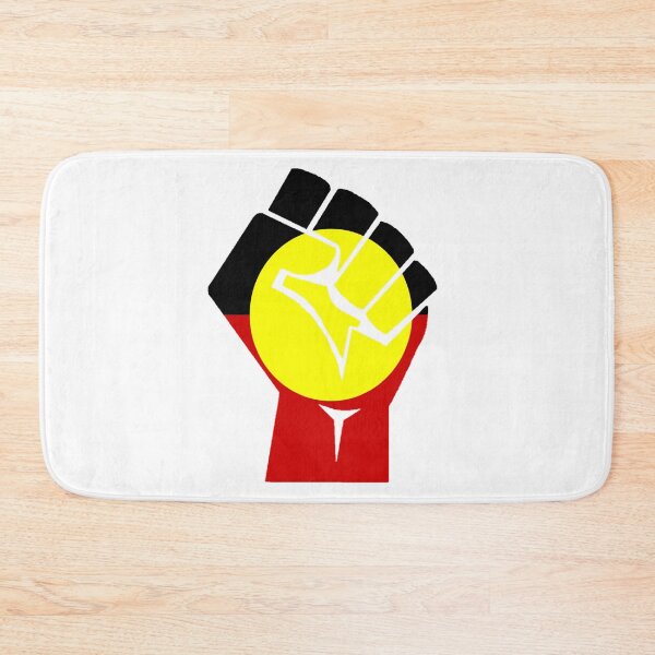 Item preview, Australian Aboriginal Flag Art Fist designed and sold by RevolutionInPaint.