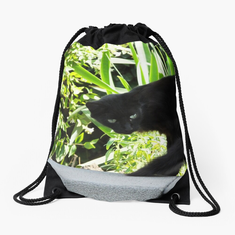 Green eyes Drawstring Bag