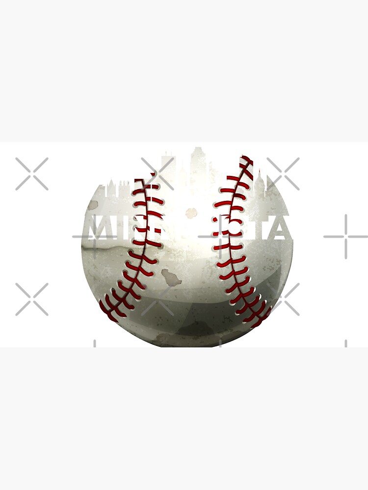 Disover Minnesota Baseball Ball With Real Minneapolis Skyline From USA Baseball Cap