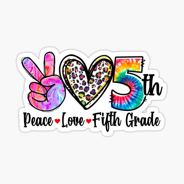 Item preview, Peace Love 5th Grade designed and sold by SpecialGift79.