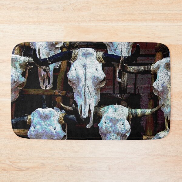 Item preview, Cow skulls on display in Santa Fe designed and sold by William E Lopez.