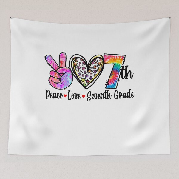 Item preview, Peace Love 7th Grade designed and sold by SpecialGift79.