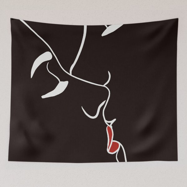 Item preview, Best Couple kissing line art designed and sold by Tanuja  Sharma.