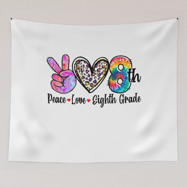 Item preview, Peace Love 8th Grade designed and sold by SpecialGift79.