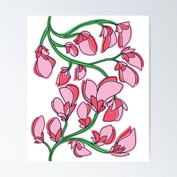 Item preview, Pink Minimal Flower Pattern designed and sold by Kazyii.