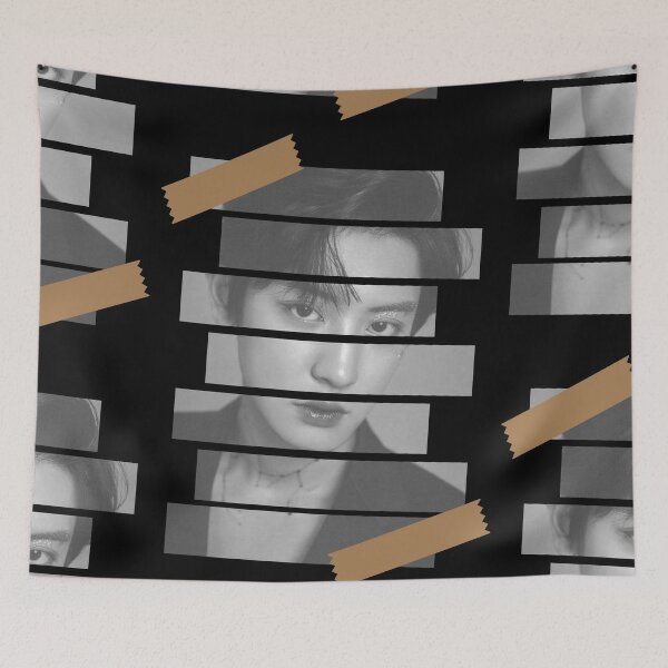 Item preview, Park Chanyeol EXO Chanyeol Korean Kpop Monochrome Stripe Design designed and sold by Piosenka Art.