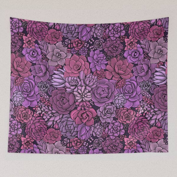 Item preview, Succulent garden in pink and violet designed and sold by Katerina Mitkova Kirilova.