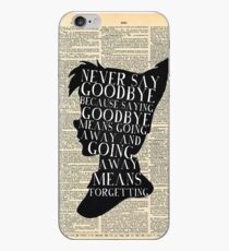 Peter Pan Vintage Dictionary Page Style -- Never Say iPhone Case
