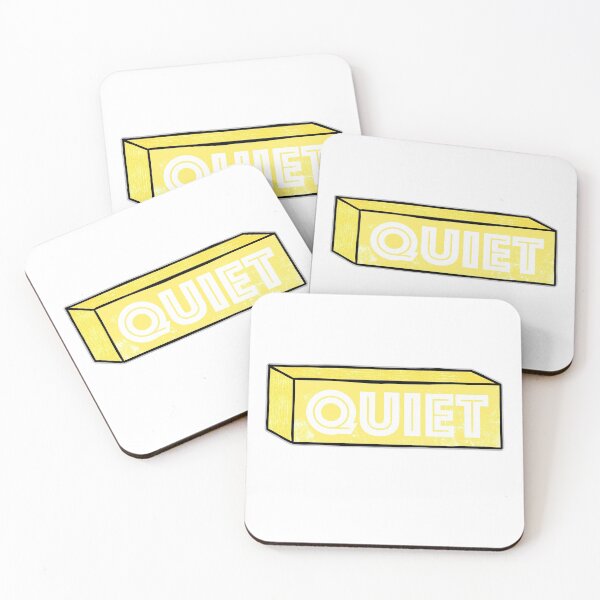 Item preview, Old lightbox sign with the word Quiet designed and sold by FontGraphics.