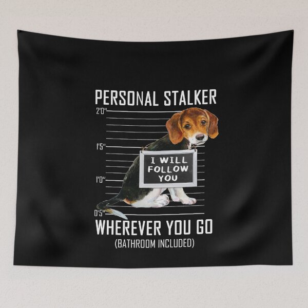 Item preview, Beagle Dog Personal Stalker I Will Follow You Mugshot Jail designed and sold by theshirtinator.