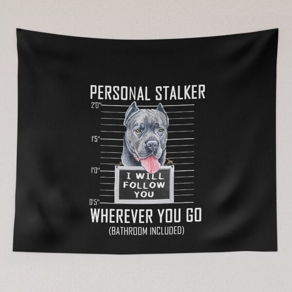 Artikelvorschau, Cane Corso Hund Personal Stalker Ich werde dir folgen Fahndungsfoto Gefängnis entworfen und verkauft von theshirtinator.
