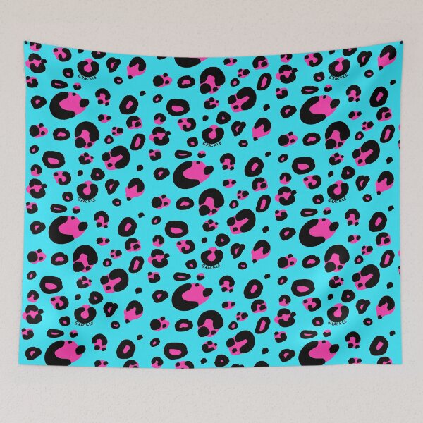 Item preview, Pink and Blue Leopard Print designed and sold by JanGrackle.