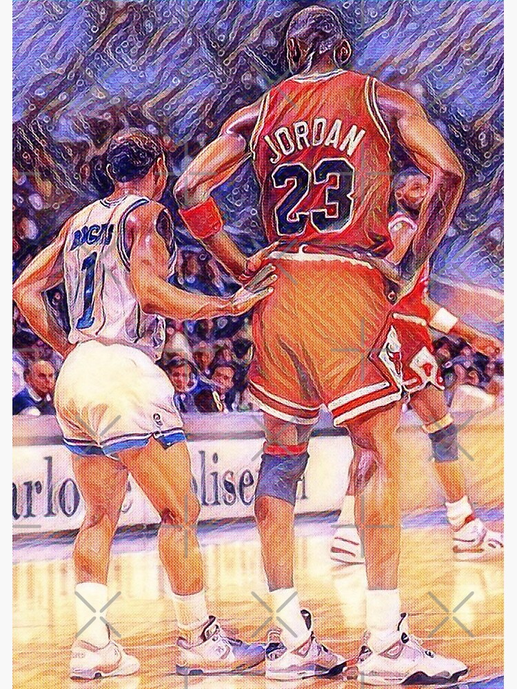 "Muggsy Bogues and Michael Jordan 90s Basketball Legends" Poster by