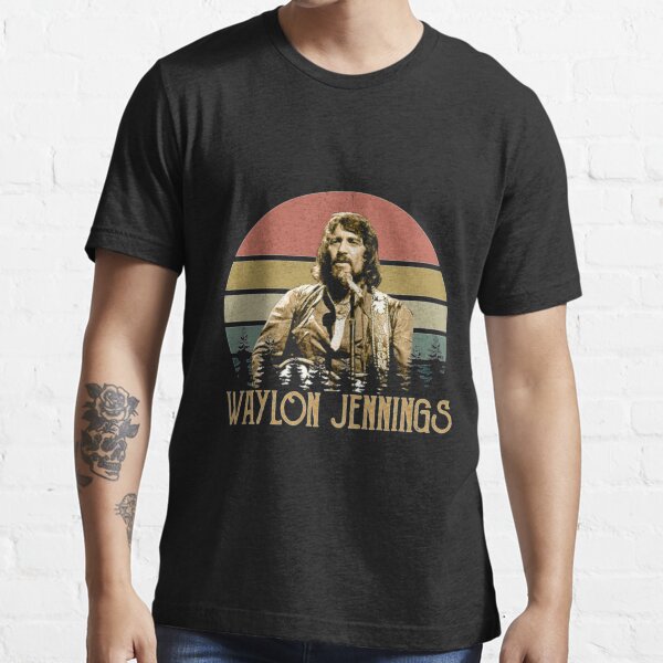 waylon jennings t shirt vintage