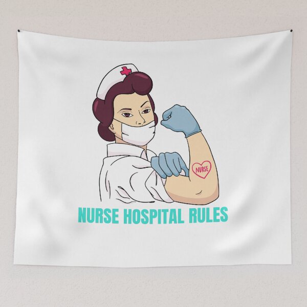 Item preview, NURSE HOSPITAL RULES designed and sold by MIKE'S PRINT ON DEMAND.