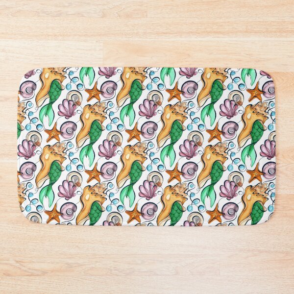 Item preview, Colored curly continuous line sea shells design designed and sold by lissantee.