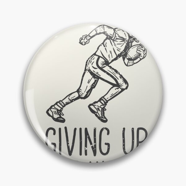 Item preview, T-shirt Design Slogan Typography Giving Up Is Option with American Football Player Running Vintage Illustration designed and sold by Peekonet.