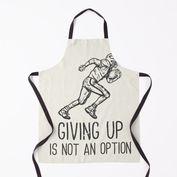 Item preview, T-shirt Design Slogan Typography Giving Up Is Option with American Football Player Running Vintage Illustration designed and sold by Peekonet.