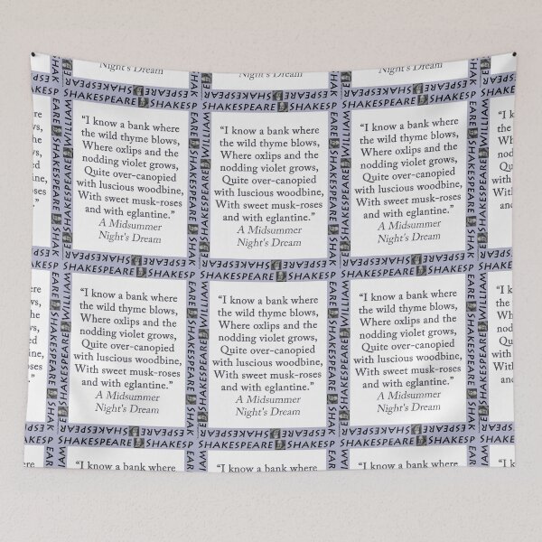 Item preview, I Know a Bank Where The Wild Thyme Blows - Shakespeare designed and sold by CrankyOldDude.